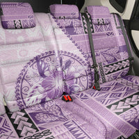 Samoa Siapo Elegant Back Car Seat Cover Hibiscus Violet Motifs - Polynesian Pride