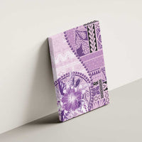 Samoa Siapo Elegant Canvas Wall Art Hibiscus Violet Motifs LT05 - Polynesian Pride