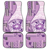 Samoa Siapo Elegant Car Mats Hibiscus Violet Motifs LT05 - Polynesian Pride