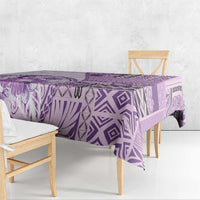 Samoa Siapo Elegant Tablecloth Hibiscus Violet Motifs LT05 - Polynesian Pride