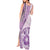 Samoa Siapo Elegant Tank Maxi Dress Hibiscus Violet Motifs - Polynesian Pride