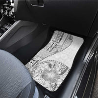 Samoa Siapo Elegant Car Mats Hibiscus White Motifs LT05 - Polynesian Pride