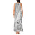 Samoa Siapo Elegant Tank Maxi Dress Hibiscus White Motifs - Polynesian Pride