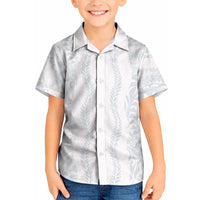 Samoa Lotu Tamaiti Kid Hawaiian Shirt Teuila With Tribal Motifs LT05 Kid White - Polynesian Pride