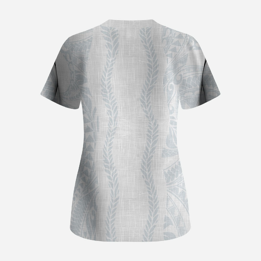 Samoa Lotu Tamaiti Scrub Top Teuila With Tribal Motifs LT05 - Polynesian Pride