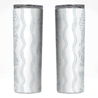 Samoa Lotu Tamaiti Skinny Tumbler Teuila With Tribal Motifs LT05 White - Polynesian Pride