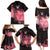 Breast Cancer Family Matching Puletasi Dress and Hawaiian Shirt Survivor Polynesian Ribbon Butterfly LT05 - Polynesian Pride