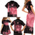 Personalized Breast Cancer Family Matching Short Sleeve Bodycon Dress and Hawaiian Shirt Survivor Polynesian Ribbon Butterfly LT05 - Polynesian Pride