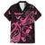 Breast Cancer Awareness Family Matching Long Sleeve Bodycon Dress and Hawaiian Shirt Ribbon Polynesian Pattern Black Version LT05 Dad's Shirt - Short Sleeve Black - Polynesian Pride