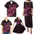 Personalized Breast Cancer Awareness Family Matching Puletasi Dress and Hawaiian Shirt Ribbon Polynesian Pattern Black Version LT05 - Polynesian Pride