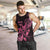 Personalized Breast Cancer Awareness Men Tank Top Ribbon Polynesian Pattern Black Version LT05 - Polynesian Pride