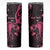 Personalised Breast Cancer Awareness Skinny Tumbler Ribbon Polynesian Pattern Black Version