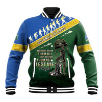 Solomon Islands Remembrance Day Baseball Jacket Lest We Forget