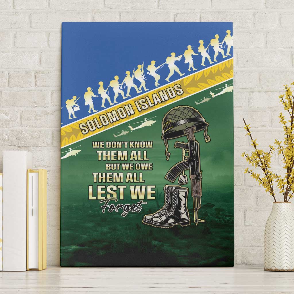 Solomon Islands Remembrance Day Canvas Wall Art Lest We Forget