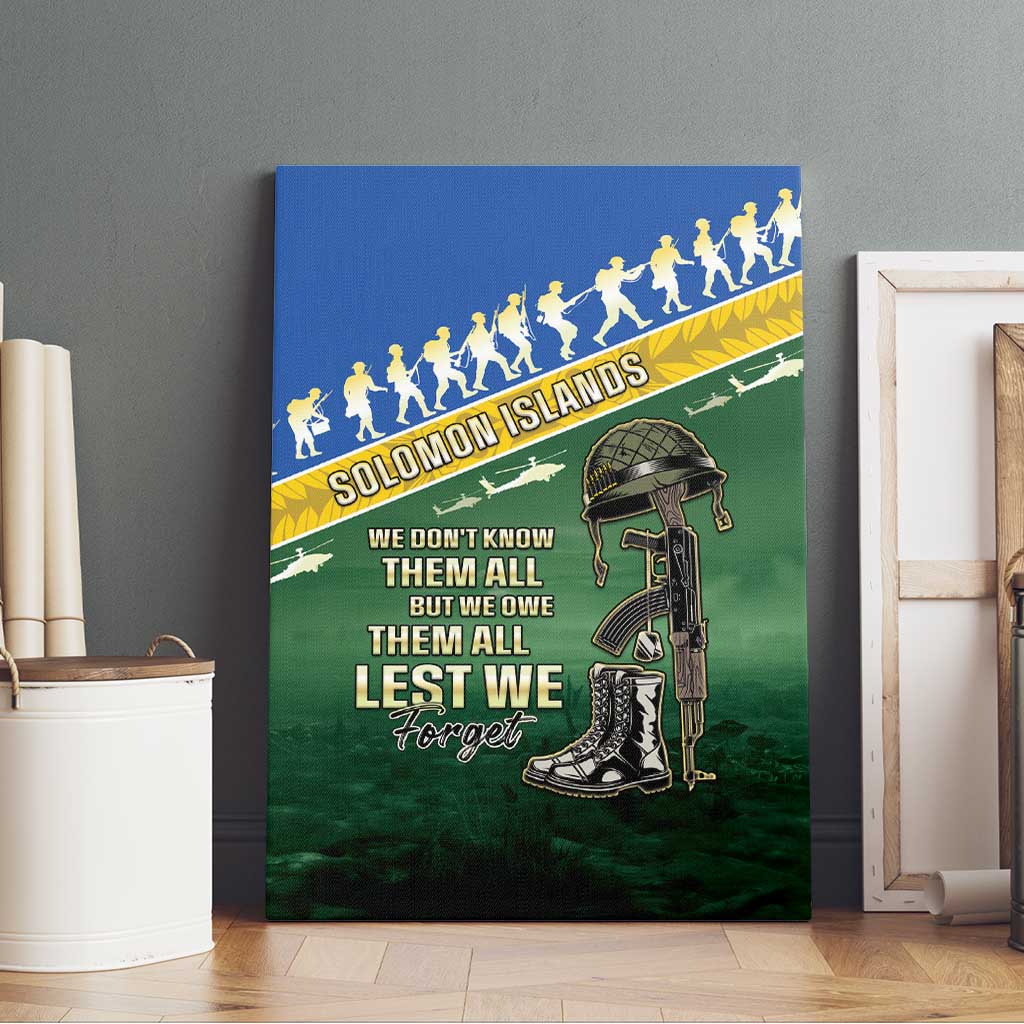 Solomon Islands Remembrance Day Canvas Wall Art Lest We Forget