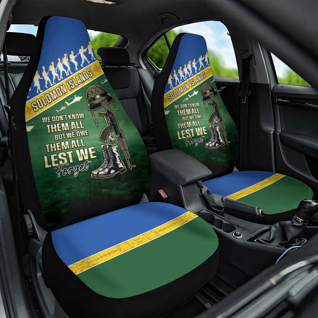 Solomon Islands Remembrance Day Car Seat Cover Lest We Forget