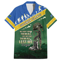 Solomon Islands Remembrance Day Family Matching Off The Shoulder Long Sleeve Dress and Hawaiian Shirt Lest We Forget