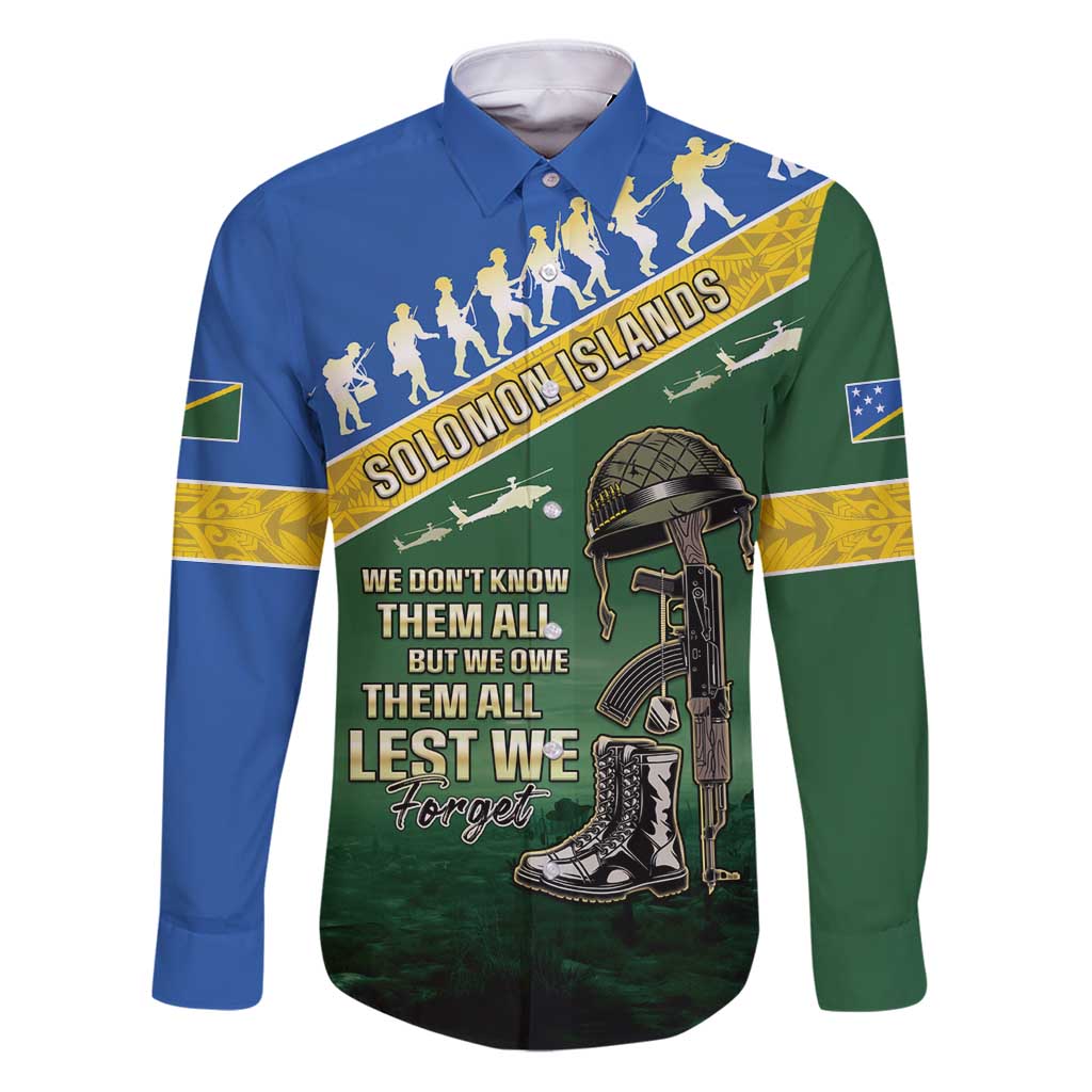 Solomon Islands Remembrance Day Family Matching Puletasi and Hawaiian Shirt Lest We Forget