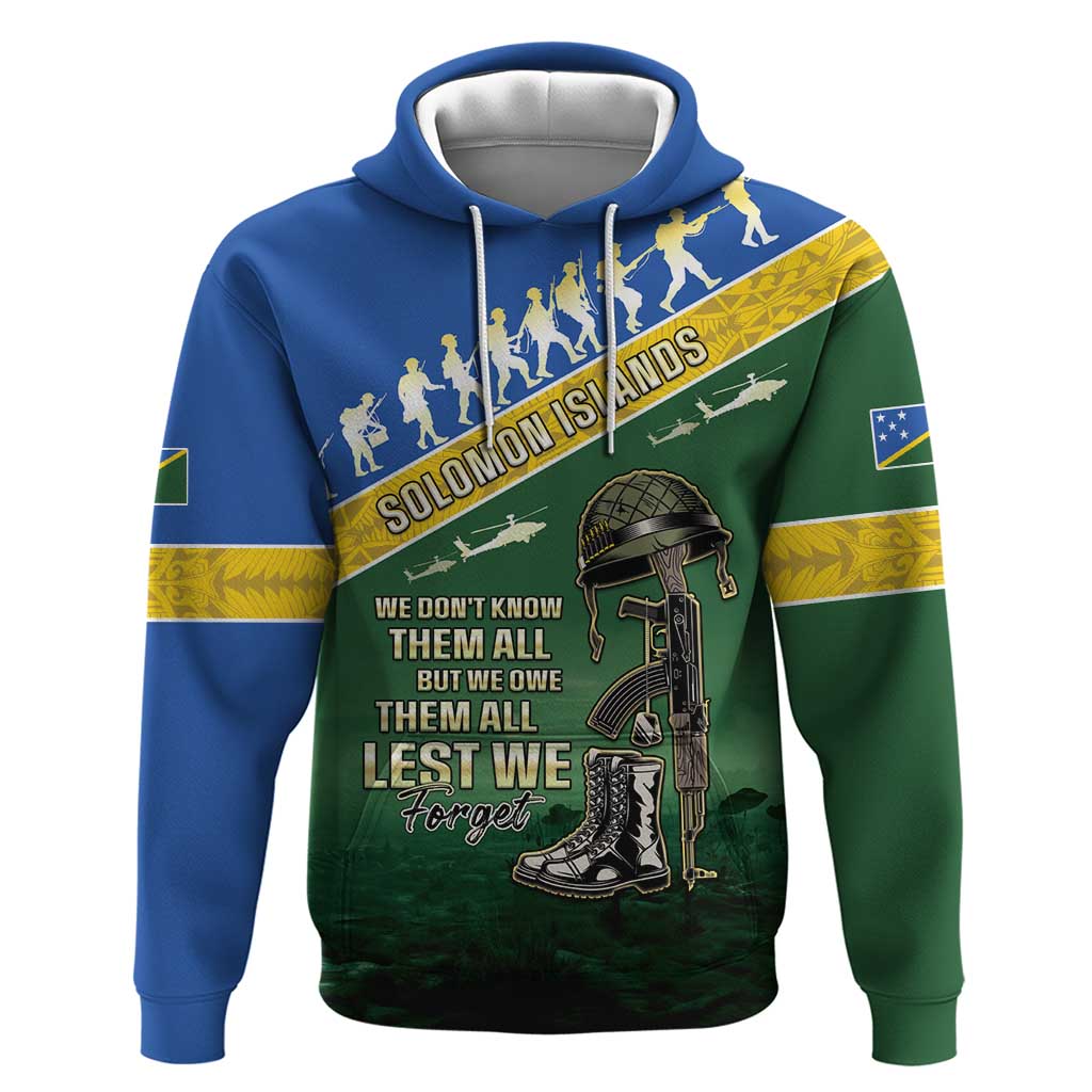 Solomon Islands Remembrance Day Hoodie Lest We Forget