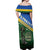 Solomon Islands Remembrance Day Off Shoulder Maxi Dress Lest We Forget