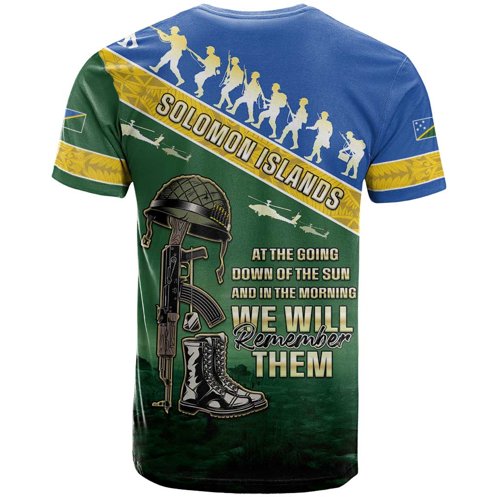 Solomon Islands Remembrance Day T Shirt Lest We Forget