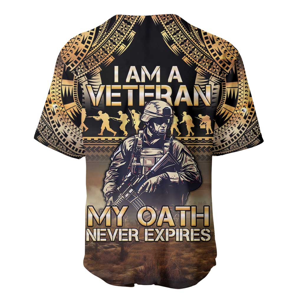 Polynesia Veterans Day Baseball Jersey Thank You Veterans Polynesian Pattern