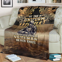 Polynesia Veterans Day Blanket Thank You Veterans Polynesian Pattern LT05 - Polynesian Pride