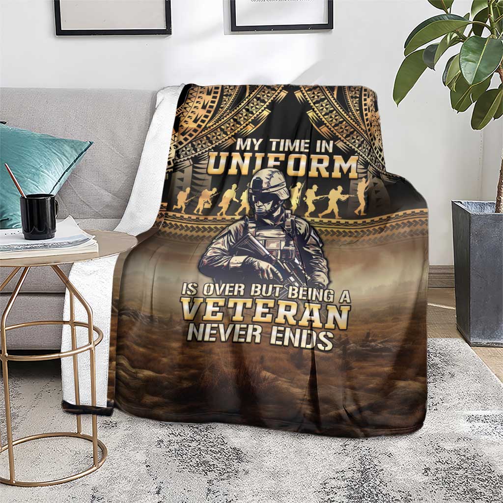 Polynesia Veterans Day Blanket Thank You Veterans Polynesian Pattern LT05 - Polynesian Pride