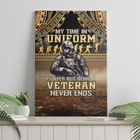 Polynesia Veterans Day Canvas Wall Art Thank You Veterans Polynesian Pattern LT05 - Polynesian Pride