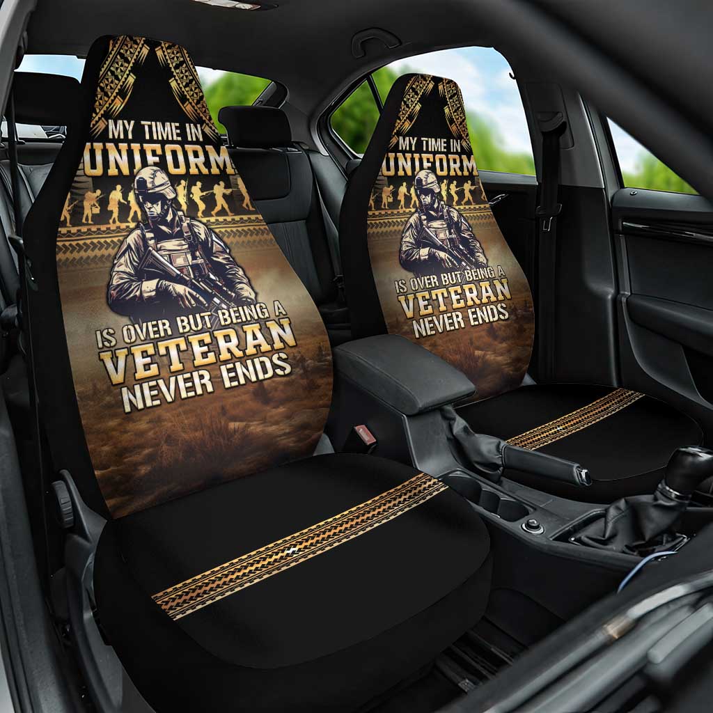 Polynesia Veterans Day Car Seat Cover Thank You Veterans Polynesian Pattern