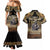 Polynesia Veterans Day Couples Matching Mermaid Dress and Hawaiian Shirt Thank You Veterans Polynesian Pattern