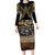 Polynesia Veterans Day Family Matching Long Sleeve Bodycon Dress and Hawaiian Shirt Thank You Veterans Polynesian Pattern