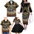 Polynesia Veterans Day Family Matching Off The Shoulder Long Sleeve Dress and Hawaiian Shirt Thank You Veterans Polynesian Pattern