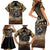 Polynesia Veterans Day Family Matching Short Sleeve Bodycon Dress and Hawaiian Shirt Thank You Veterans Polynesian Pattern