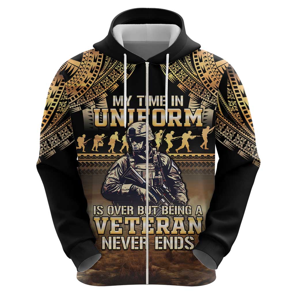 Polynesia Veterans Day Hoodie Thank You Veterans Polynesian Pattern LT05 - Polynesian Pride