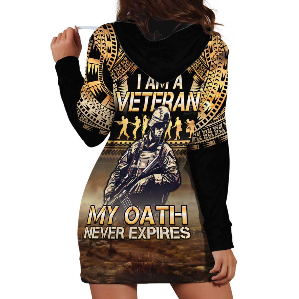 Polynesia Veterans Day Hoodie Dress Thank You Veterans Polynesian Pattern LT05 - Polynesian Pride