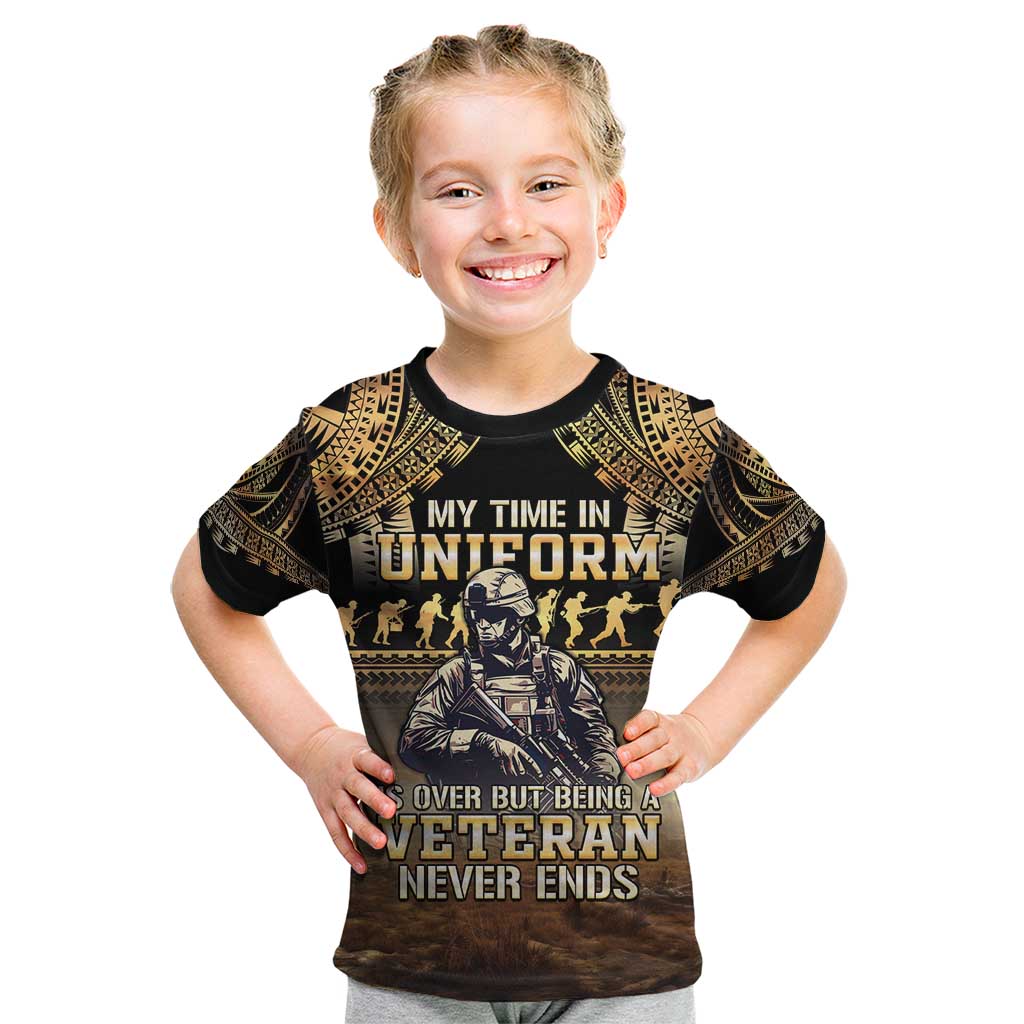 Polynesia Veterans Day Kid T Shirt Thank You Veterans Polynesian Pattern