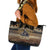 Polynesia Veterans Day Leather Tote Bag Thank You Veterans Polynesian Pattern