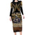 Polynesia Veterans Day Long Sleeve Bodycon Dress Thank You Veterans Polynesian Pattern