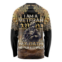 Polynesia Veterans Day Long Sleeve Shirt Thank You Veterans Polynesian Pattern