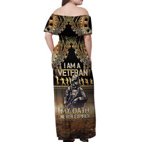 Polynesia Veterans Day Off Shoulder Maxi Dress Thank You Veterans Polynesian Pattern LT05 - Polynesian Pride