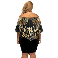 Polynesia Veterans Day Off Shoulder Short Dress Thank You Veterans Polynesian Pattern LT05 - Polynesian Pride