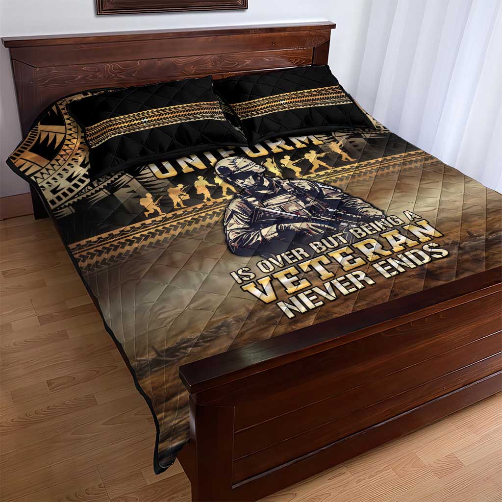 Polynesia Veterans Day Quilt Bed Set Thank You Veterans Polynesian Pattern LT05 - Polynesian Pride