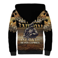 Polynesia Veterans Day Sherpa Hoodie Thank You Veterans Polynesian Pattern LT05 - Polynesian Pride