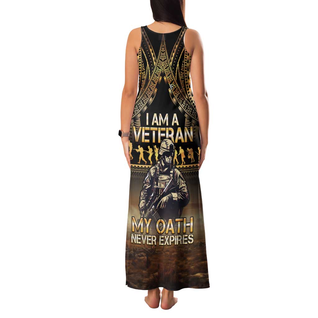 Polynesia Veterans Day Tank Maxi Dress Thank You Veterans Polynesian Pattern LT05 - Polynesian Pride