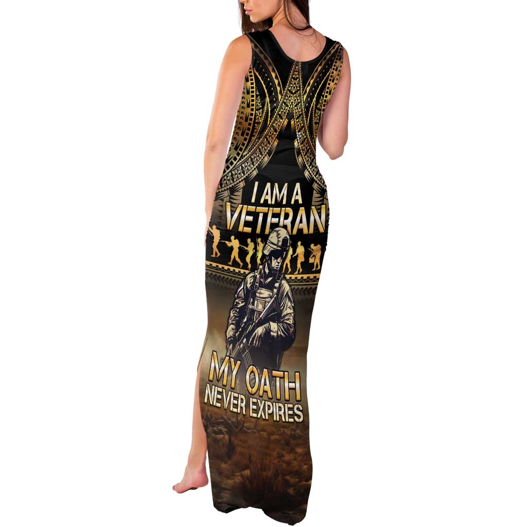 Polynesia Veterans Day Tank Maxi Dress Thank You Veterans Polynesian Pattern LT05 - Polynesian Pride