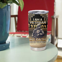Polynesia Veterans Day Tumbler Cup Thank You Veterans Polynesian Pattern LT05 - Polynesian Pride