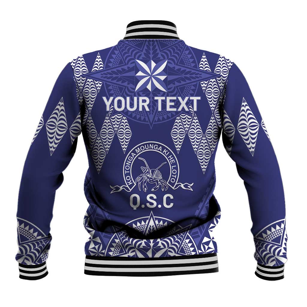 Personalised Queen Salote College Centenary Baseball Jacket Tongan Kupesi Pattern - Polynesian Pride