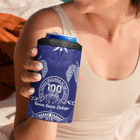 Personalised Queen Salote College Centenary 4 in 1 Can Cooler Tumbler Tongan Kupesi Pattern - Polynesian Pride