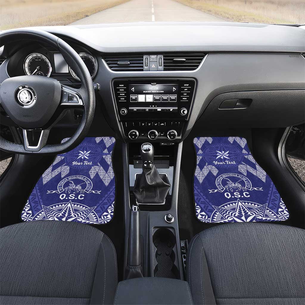 Personalised Queen Salote College Centenary Car Mats Tongan Kupesi Pattern - Polynesian Pride